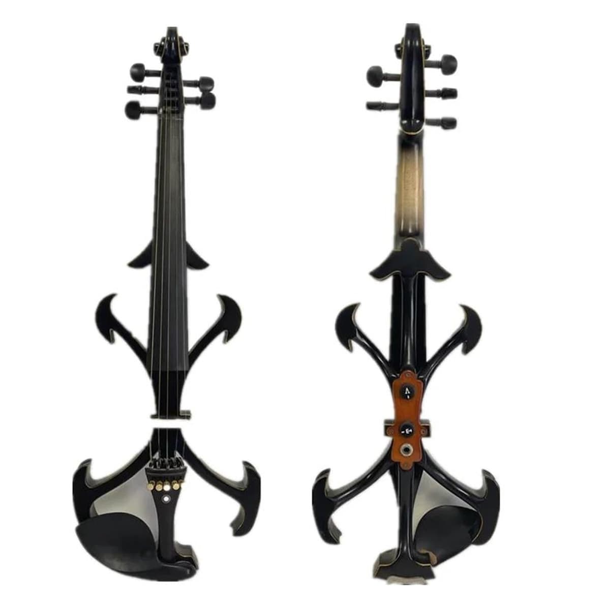 MJRQWS MSZYWJAB Violín Eléctrico 4/4 Negro 5 Cuerdas Instrumento de Cuerda para Tocar