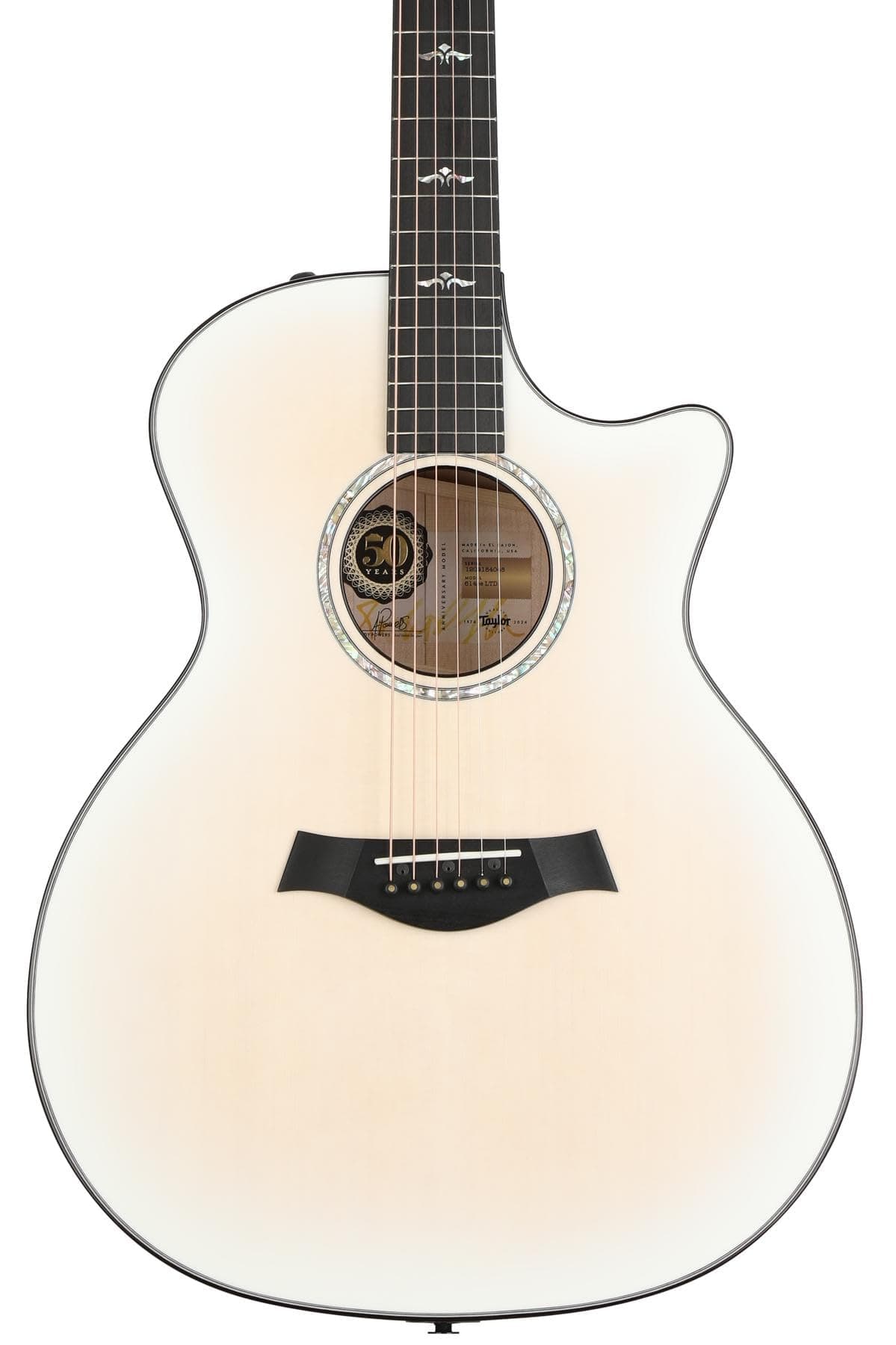 Taylor 614ce LTD 50th Anniversary, Guitarra Electroacústica, Trans White con Edgeburst H603002111000063497