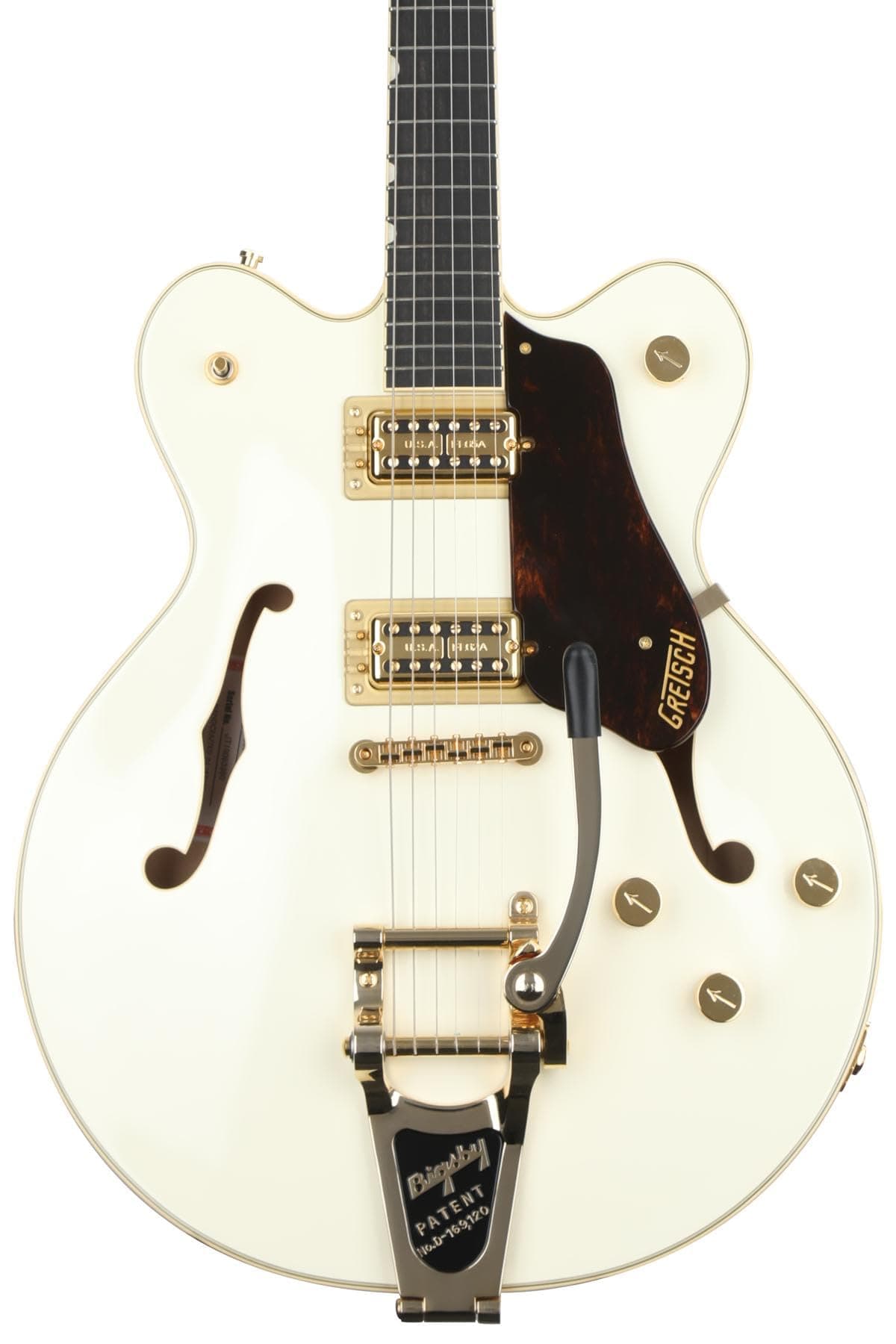 Gretsch Players Edition Broadkaster G6609TFM - Guitarra semihueca Vintage White con Bigsby, Center Block 2401900805