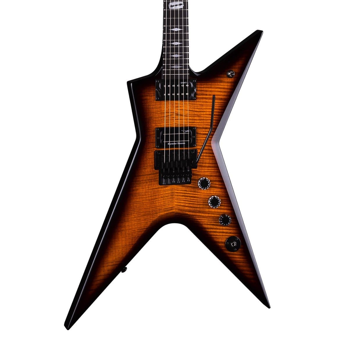 Dean Guitars Stealth STHF TBZ - Guitarra Eléctrica Floyd Rose Flame Maple con Estuche, Trans Brazilia