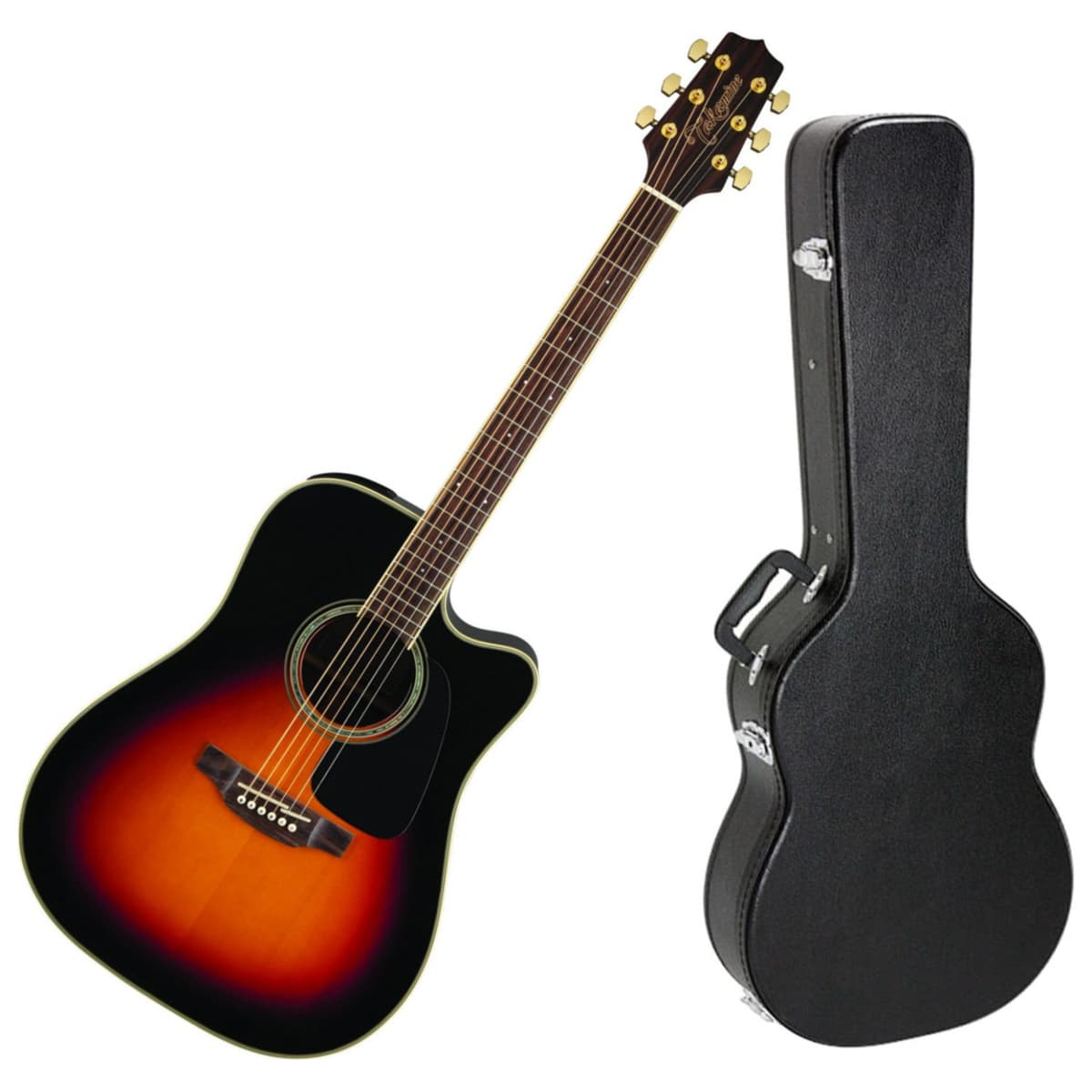 Takamine GD51CE BSB Guitarra Electroacústica Sunburst Marrón con Estuche Rígido GD51CEBSB BUNDLE