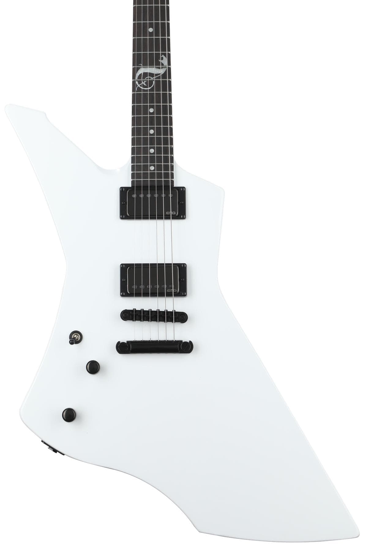 ESP LTD LSNAKEBYTESWLH James Hetfield Signature Snakebyte Zurda Blanco Nieve Guitarra Eléctrica Left Handed Snow White