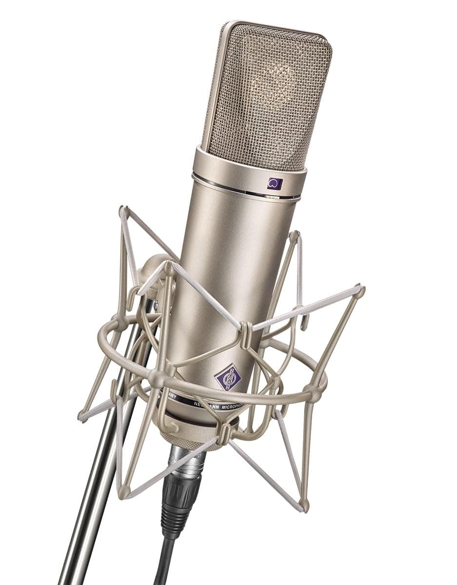 Neumann U87 AI Studio Set U87AISUSP Micrófono Multipatrón Níquel Condensador Profesional con Shockmount y Estuche