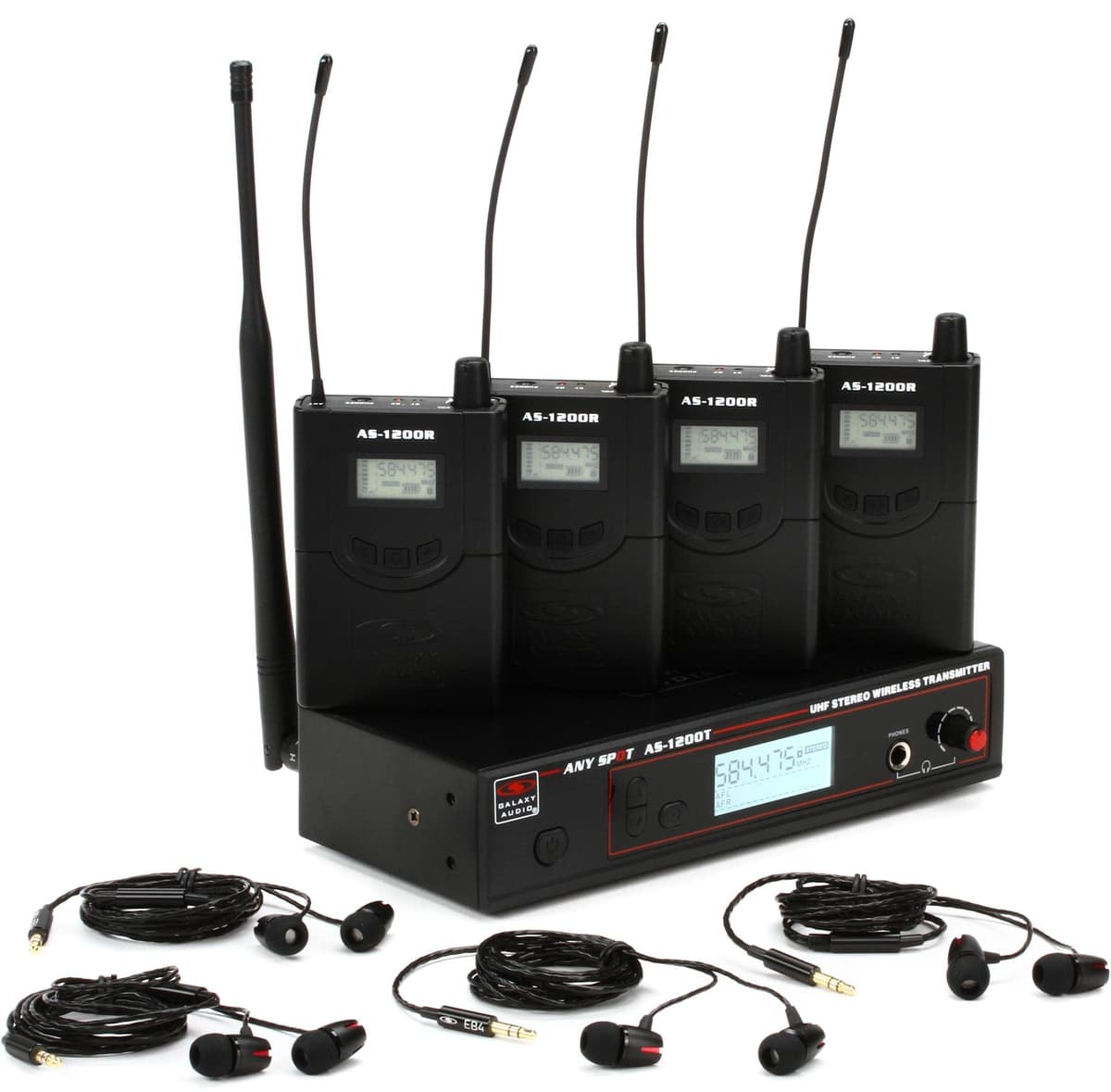 Galaxy Audio AS-1200-4D Sistema de Monitoreo In-Ear Inalámbrico Banda D para Escenario y Estudio