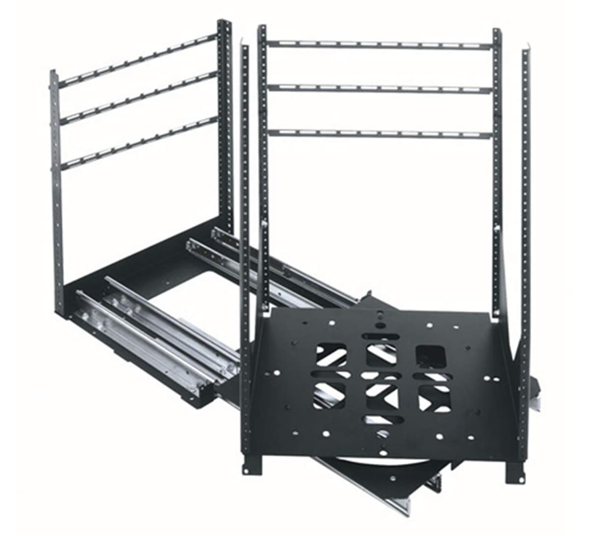 Middle Atlantic SRSR-4-30 Rack Deslizante 30 Espacios 4 Postes, Montaje en Pared, Acceso Frontal/Giratorio, Acero Resistente, Para Audio/Video y Redes