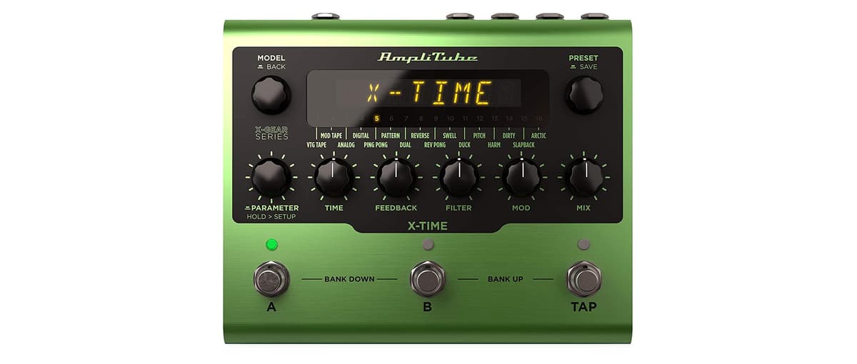 IK Multimedia AmpliTube X-Time Pedal Delay - Pedal de Delay Digital, Efecto de Retardo, True Bypass, Presets, Tap Tempo, USB, AMPLITUBEX-TIME