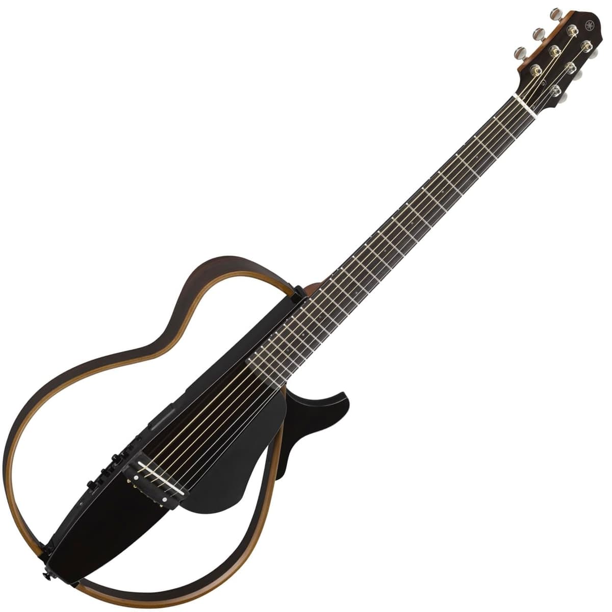 Yamaha SLG200S Guitarra Silent de Cuerdas de Acero Trans Black Reacondicionada (Restock) 4957812589031