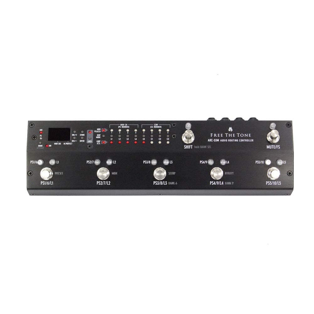 Free The Tone ARC-53M - Controlador MIDI para pedalboard, switcher programable, enrutador de efectos, color negro (ARC-53MBLACK)