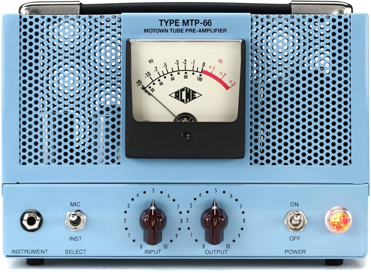 Acme Audio MTP-66 Preamplificador de Micrófono a Válvulas de Escritorio | Preamp de Tubo para Estudio Profesional