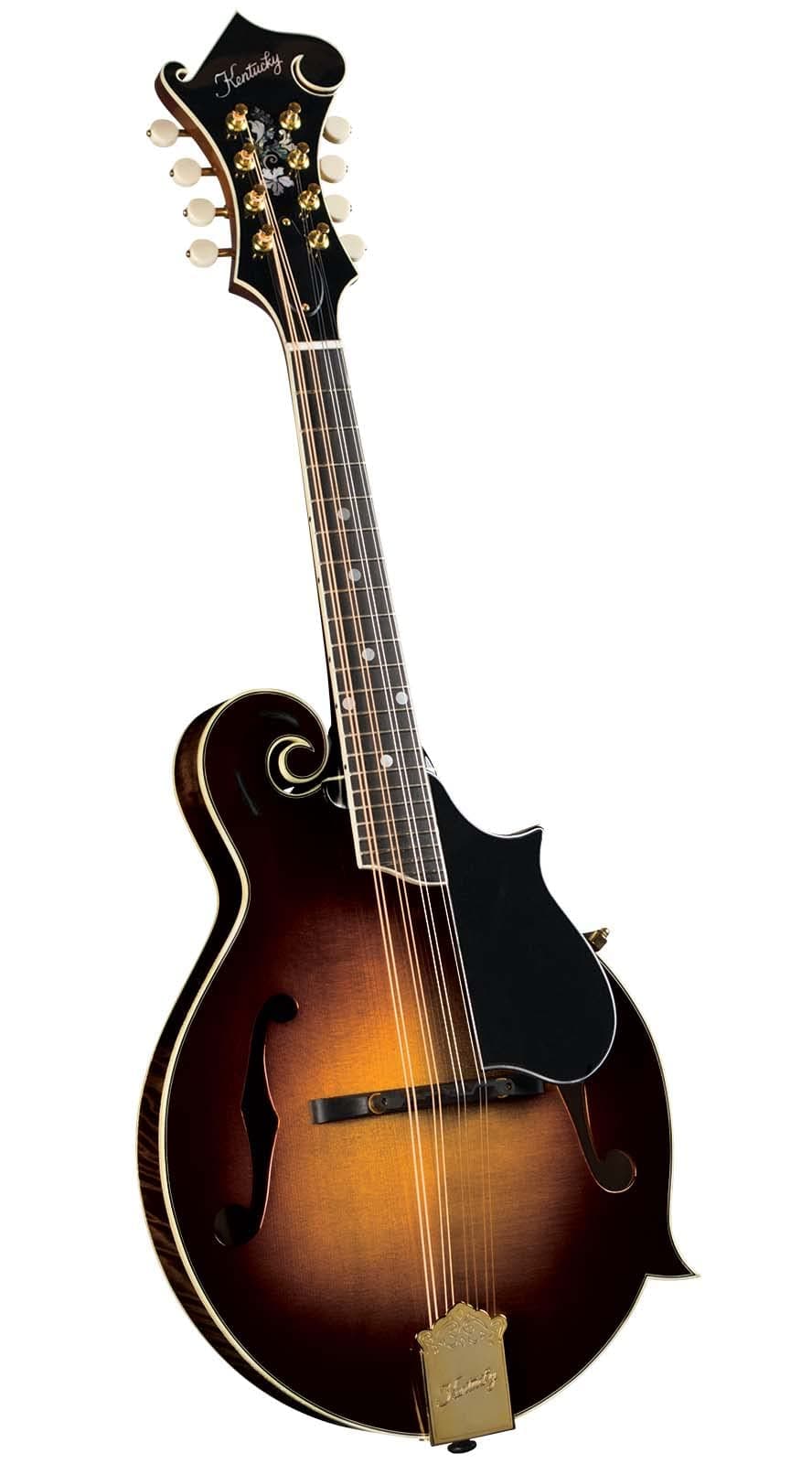 Kentucky KM-850 Mandolina de 8 cuerdas Sunburst, profesional, acústica, madera maciza, estilo bluegrass (KM-850)