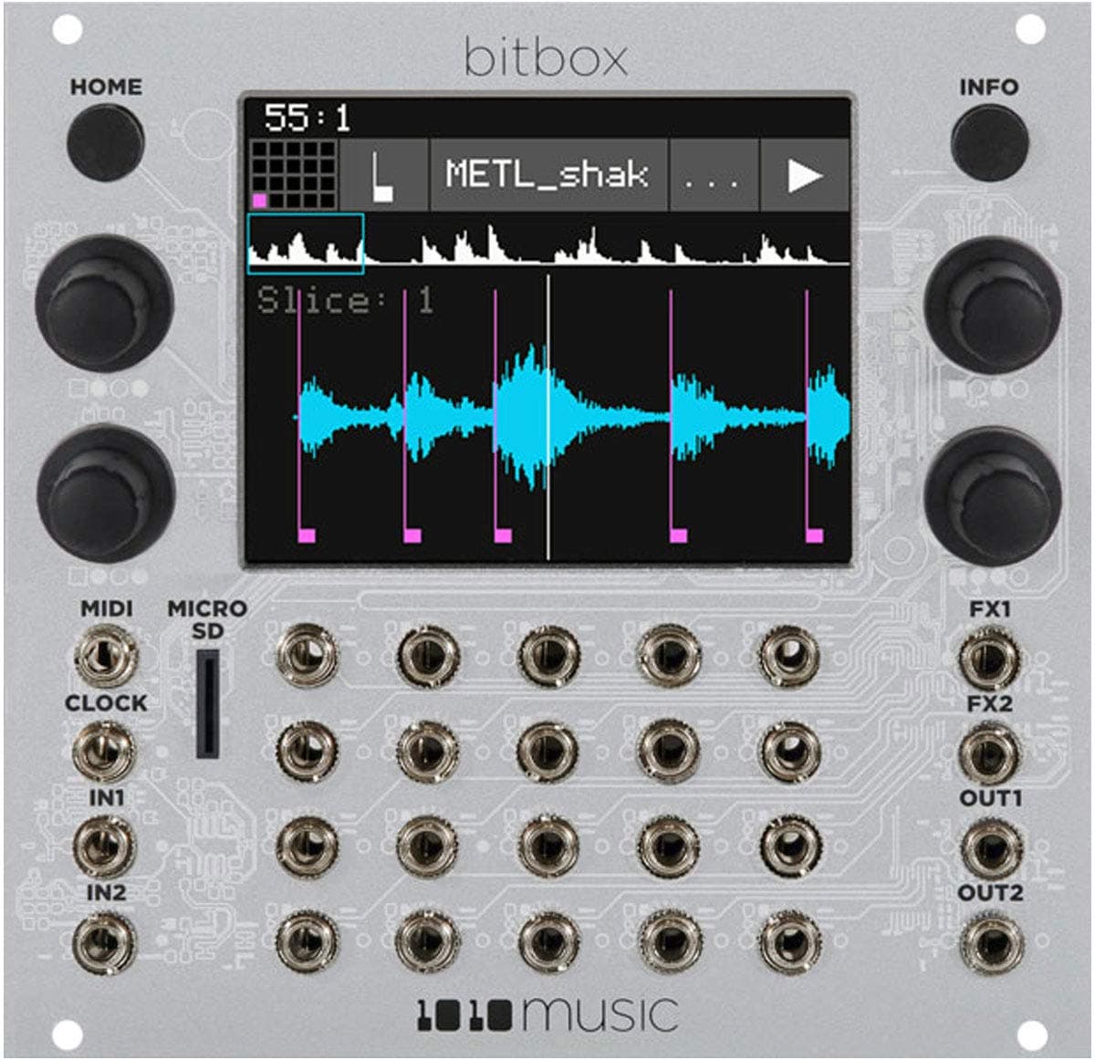 1010music Bitbox mk2 Módulo Eurorack Sampler de Performance con Pantalla Táctil y Ranura microSD, Grabación/Disparo de Muestras, Loops y Slices 1010MUSIC_bitbox mk2_NM
