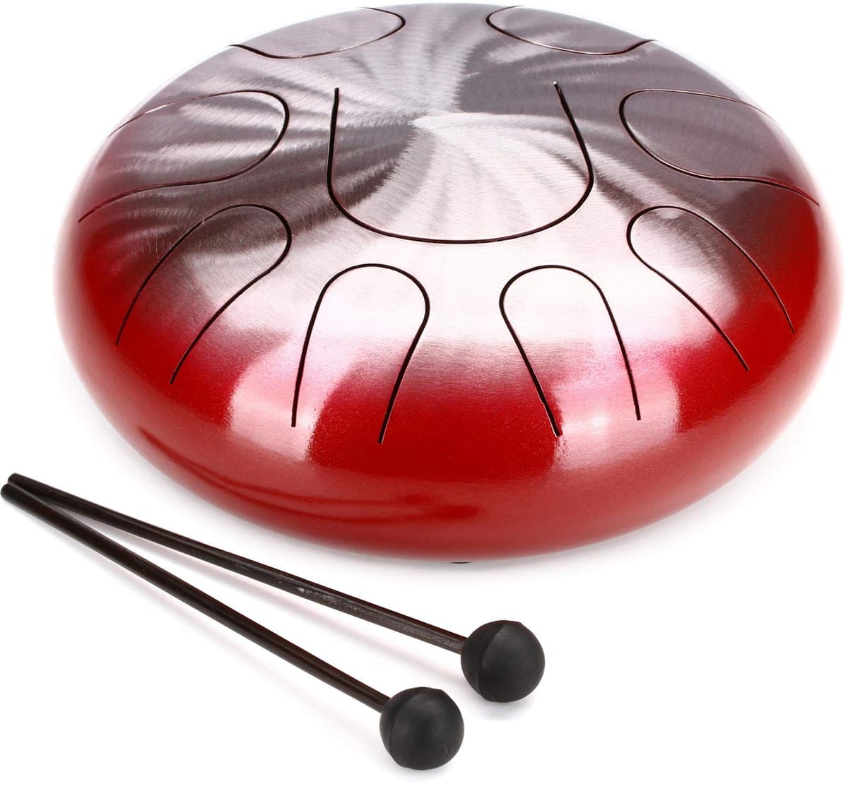 Pearl Awakening Series PMTD9CPTF691, Steel Tongue Drum 10" 9 notas en Do (C), Handpan de percusión, Crimson Burst