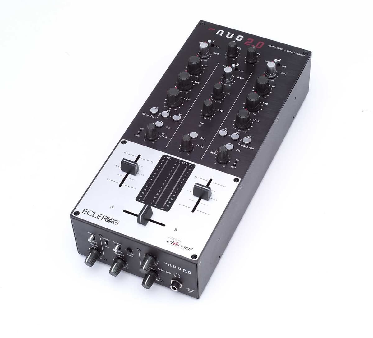 ECLER NUO 2.0 Mixer DJ de 2 Canales | Consola profesional para DJs | Mezcladora de audio de 2 canales