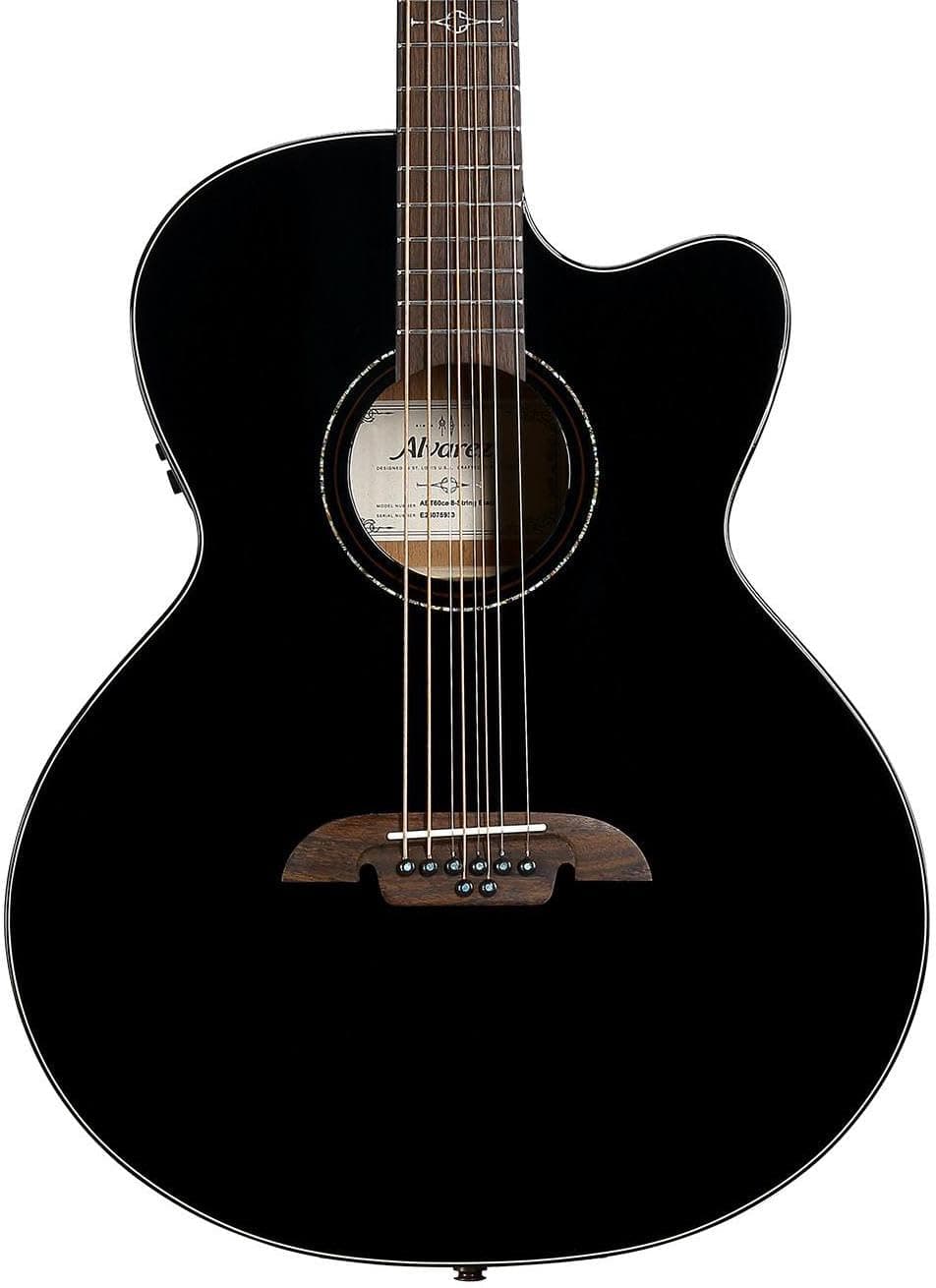 Alvarez ABT60CE Guitarra Electroacústica Barítono 8 Cuerdas - Negro ABT60CE-8-STRING-BLK