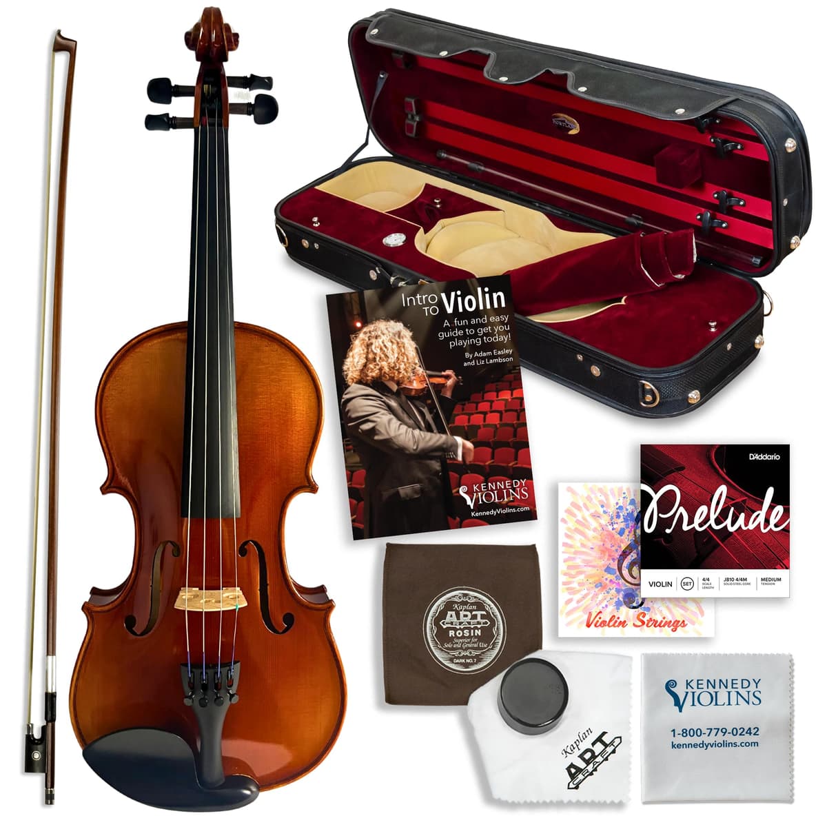 Kennedy Violins Antonio Giuliani Primo AGP430 (4/4) Violín en Oferta Conjunto Completo (Clearance)