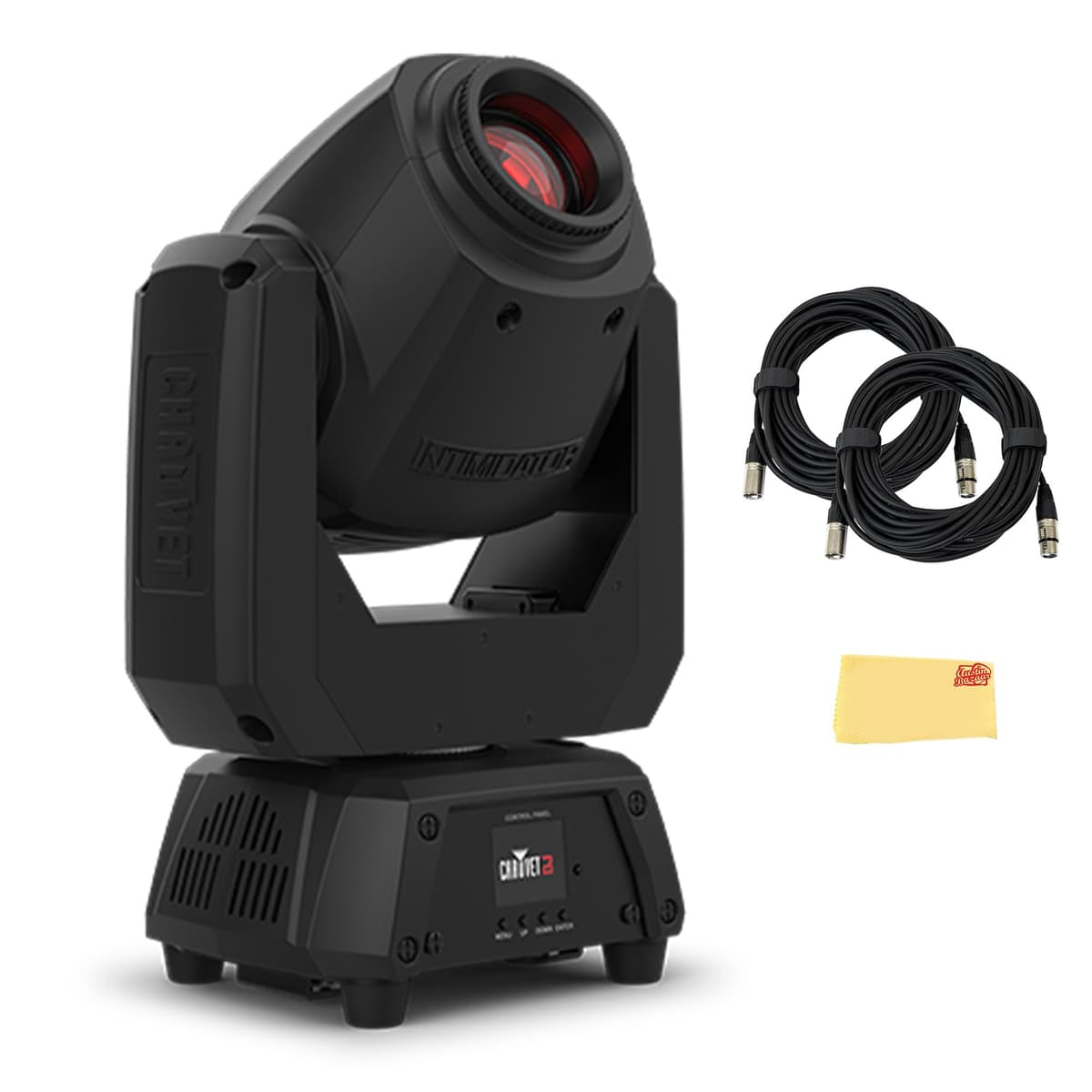 CHAUVET DJ Intimidator Spot 260X Cabeza Móvil Bundle con 2 Cables DMX Gearlux y Paño de Pulido Austin Bazaar INTIMSPOT260X