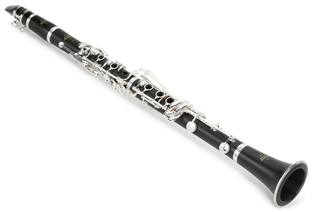 Buffet Crampon E11 Clarinete Sib Intermedio - Llaves Plateadas en Plata, Boehm, Madera de Granadilla, BC2501N-2-0GB-S