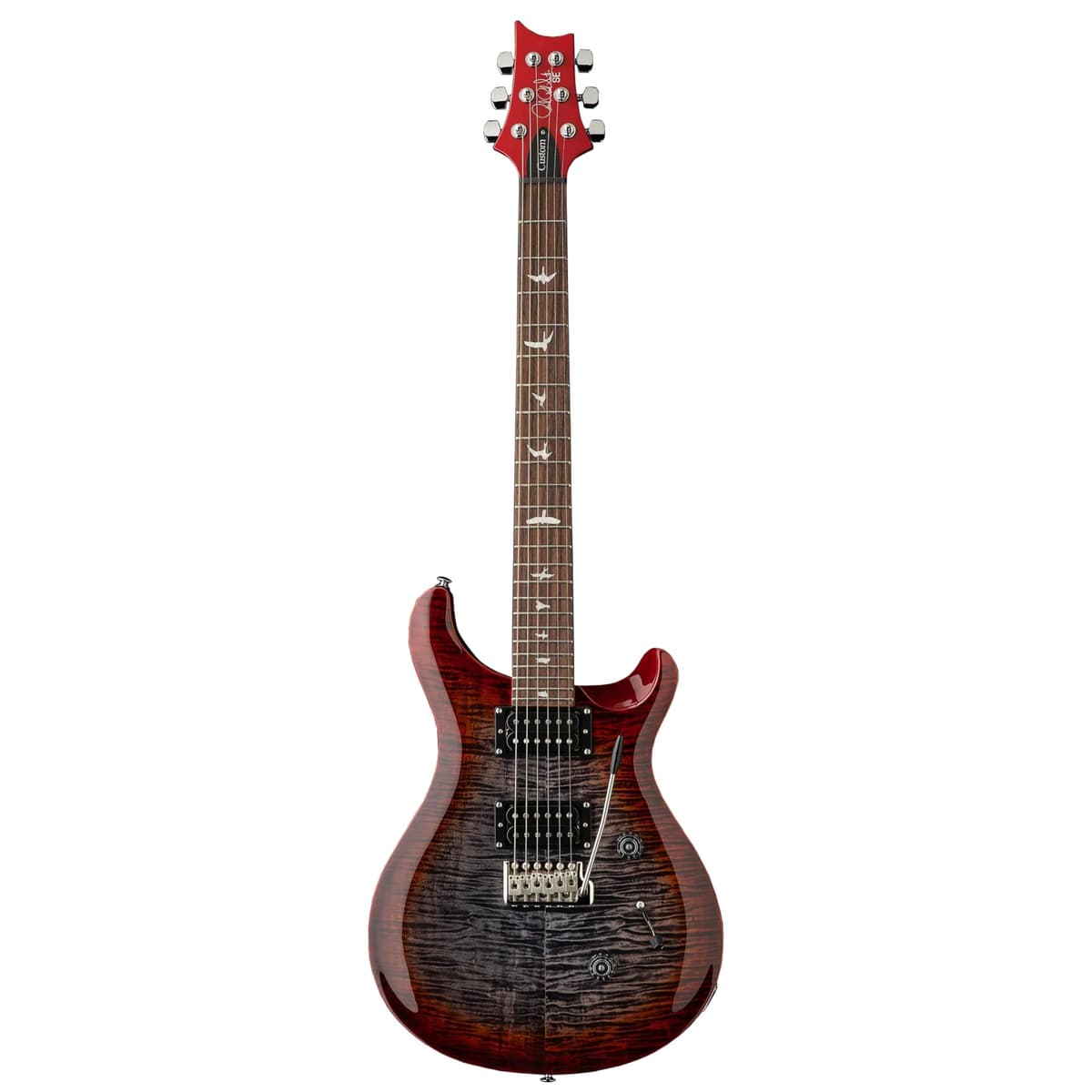PRS SE Custom 24 Guitarra Eléctrica Charcoal Cherry Burst con Funda Bolso Bag Estuche PRS Guitars Modelo 107993::CG: