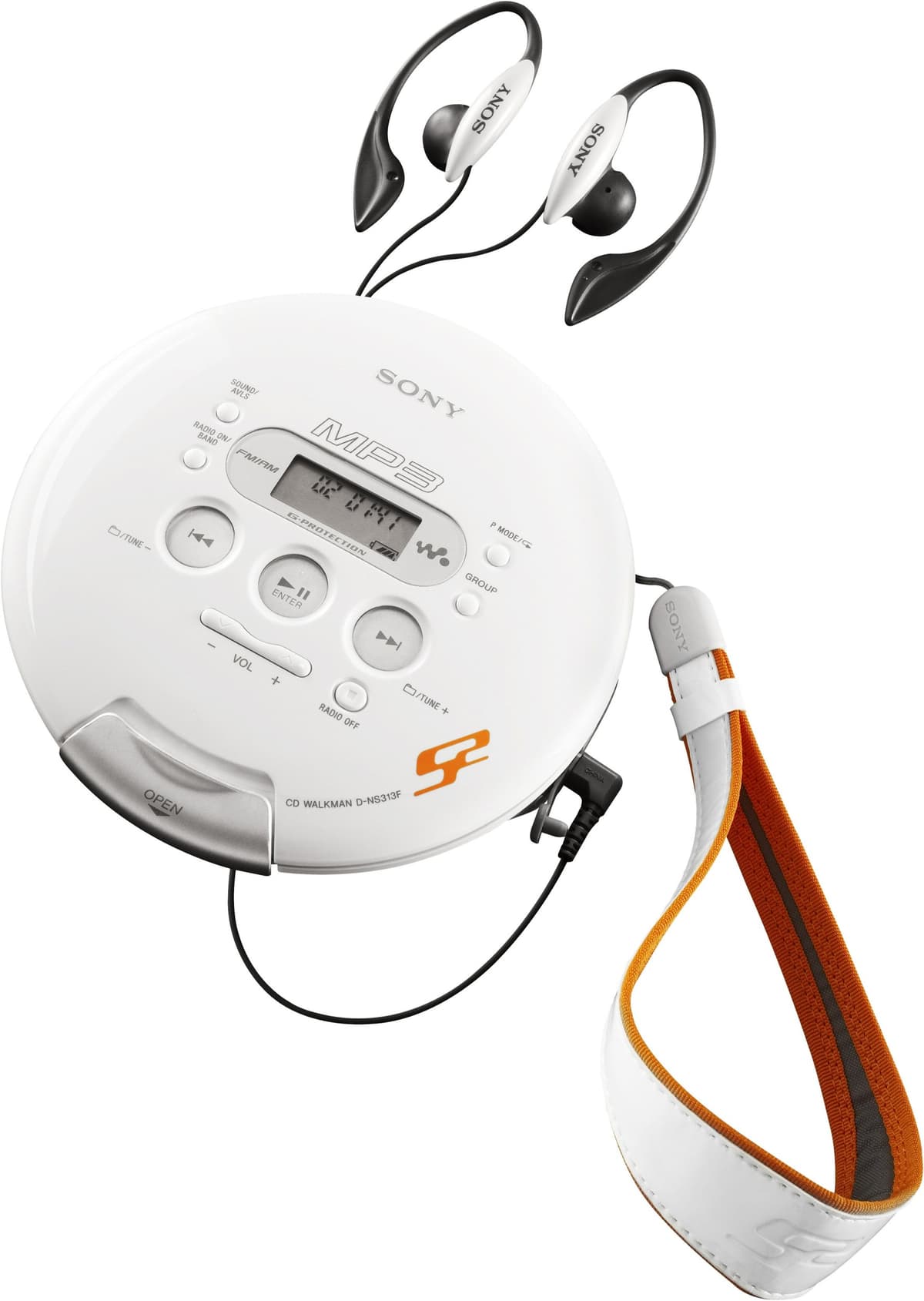 Sony Walkman DNS313F S2 Reproductor MP3/CD Deportivo con Sintonizador AM/FM (Blanco)