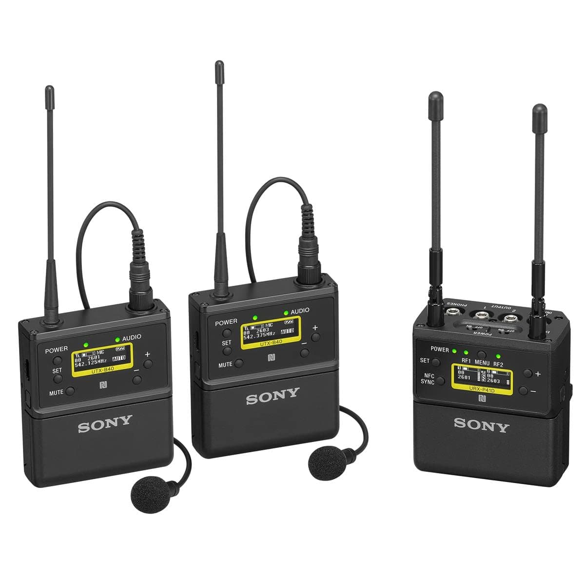 Sony UWP-D UWPD27/25, Sistema de Micrófonos Inalámbricos Doble, Negro, 2 Transmisores y Receptor para Cámaras y Video Profesionales