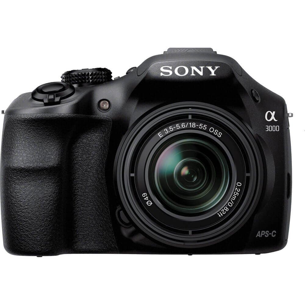 Sony Alpha a3000 ILCE-3000K Cámara Digital Mirrorless 20.1 MP - Negro - Lente 18-55mm OSS ILCE3000K/B