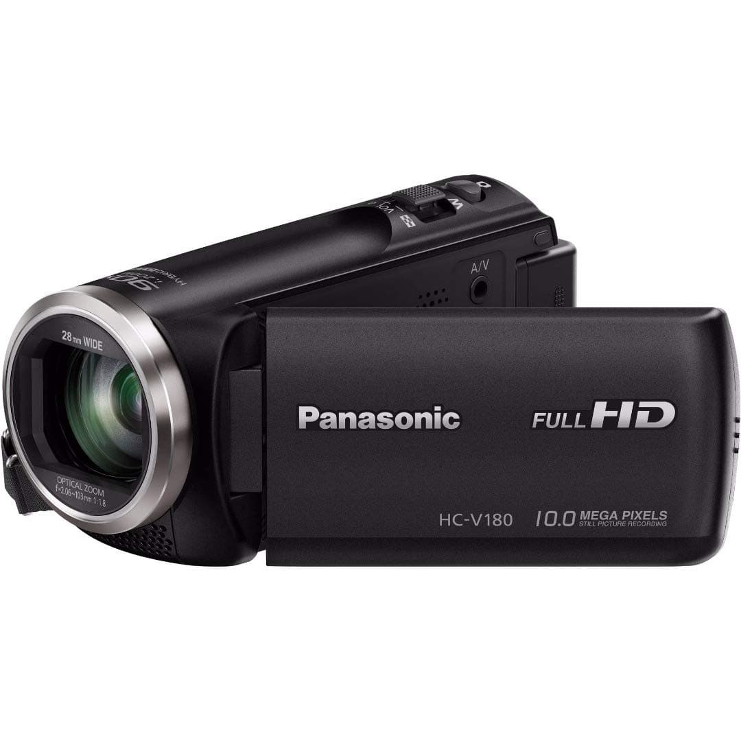 Panasonic HC-V180K Videocámara Full HD, Zoom Óptico 50x, Sensor BSI 1/5.8", Pantalla LCD Táctil 2.7", Color Negro, Reacondicionado HC-V180K-cr