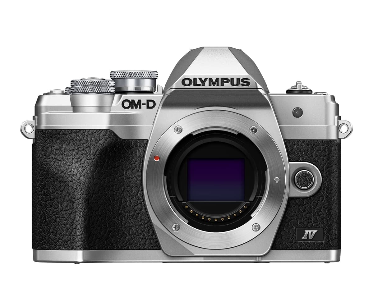 Olympus OM-D E-M10 Mark IV cámara sin espejo Micro Four Thirds, sensor 20 MP, estabilización de imagen 5 ejes, pantalla LCD abatible para selfies, visor electrónico, video 4K, AF rápido, Wi-Fi, color plata V207130SE000