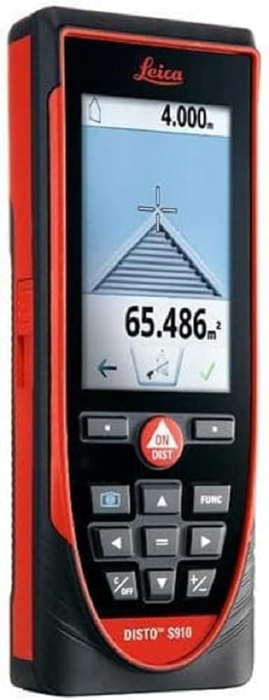 Leica DISTO S910 Medidor Láser con Conectividad Bluetooth Smart, Medición de Distancias y Ángulos, Alcance Largo, Alta Precisión, Profesional Leica