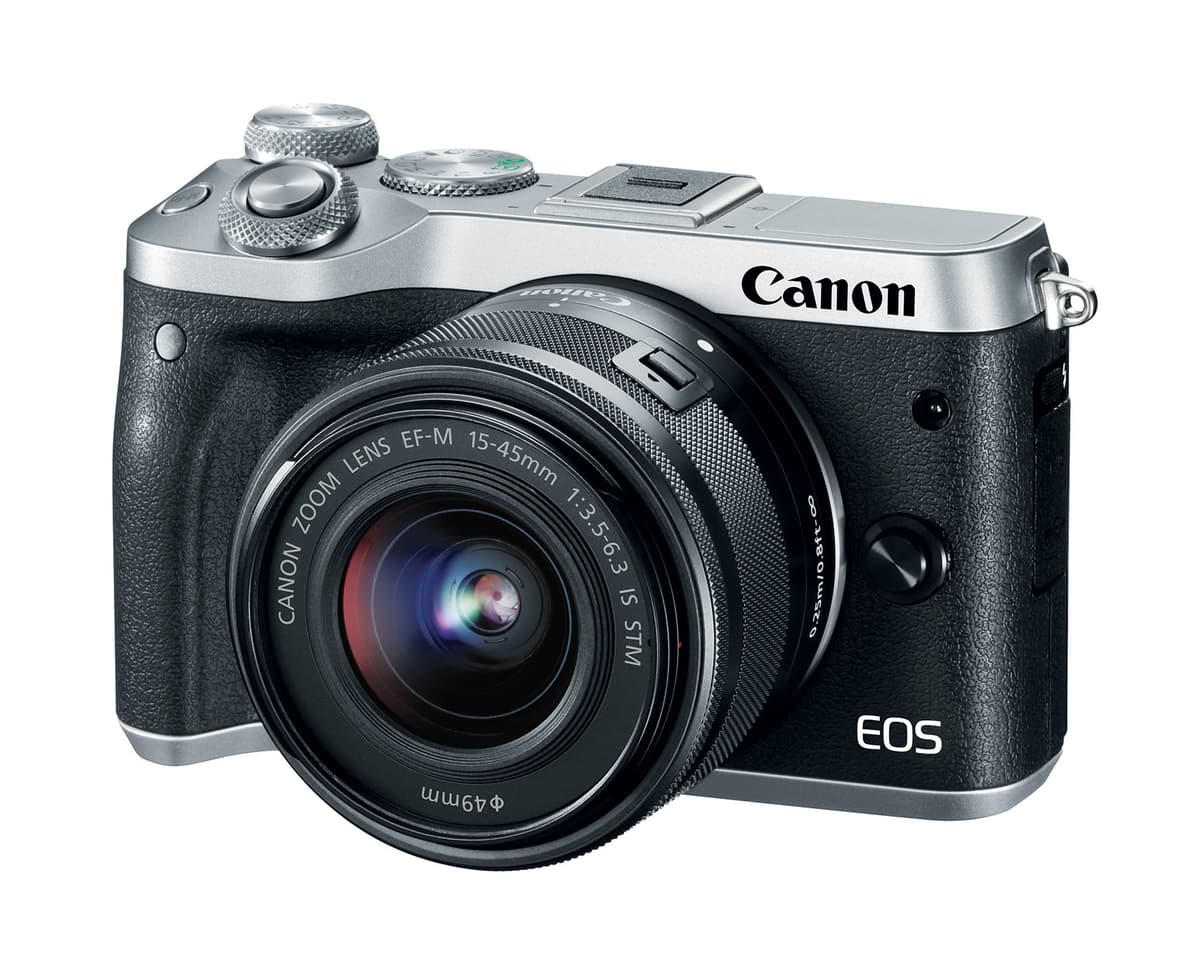 Canon EOS M6 1725C011 Kit con Lente Color Plata Cámara Mirrorless 24.2MP Wi-Fi NFC Pantalla Abatible Compacta