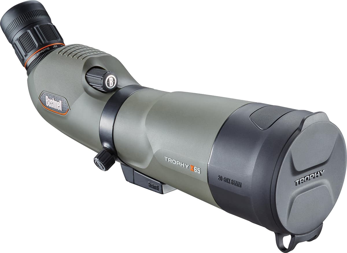 Bushnell Trophy Xtreme 887520 - Telescopio Terrestre 20-60x65mm con Ocular a 45°, Color Verde