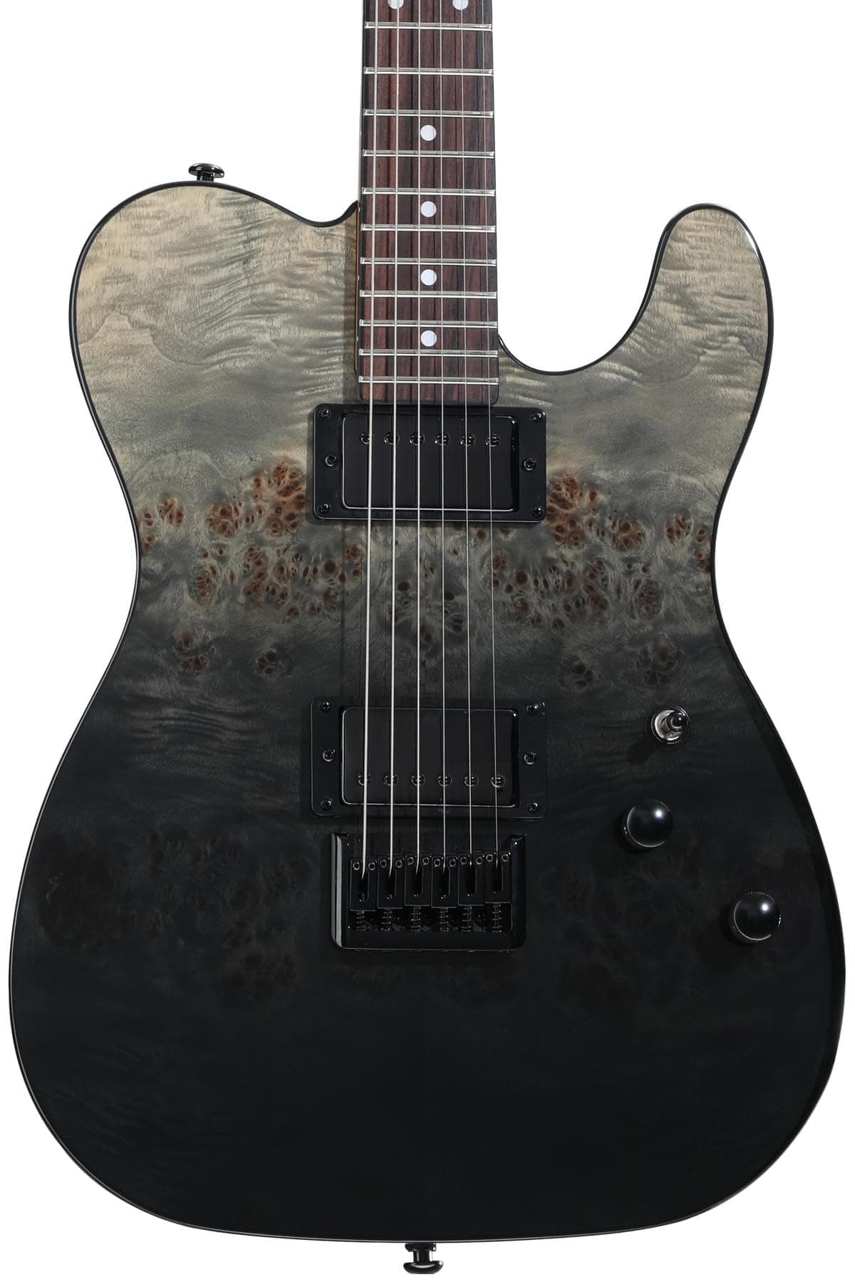 Schecter PT Standard Guitarra Eléctrica - acabado Black Fade Burst Burl 3955