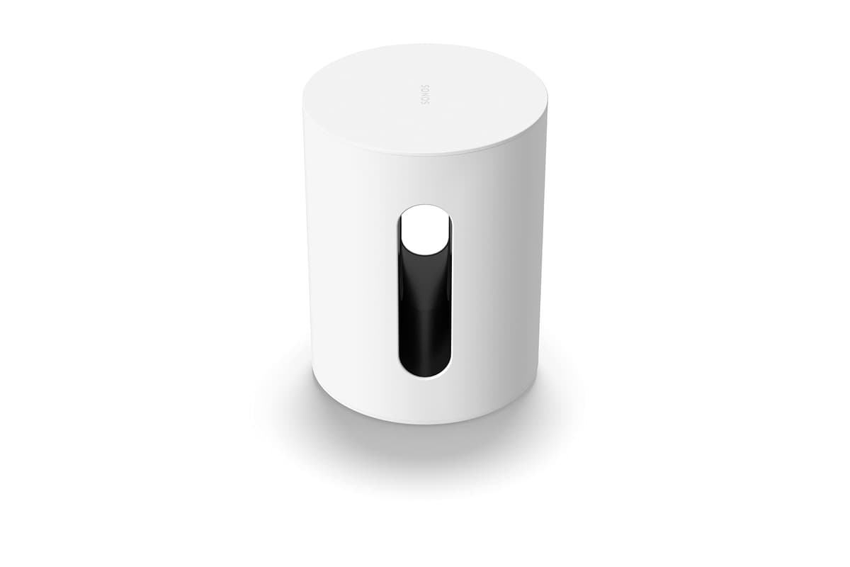 Sonos Sub Mini SUBM1US1 subwoofer inalámbrico compacto blanco, bajos profundos para cine en casa y música