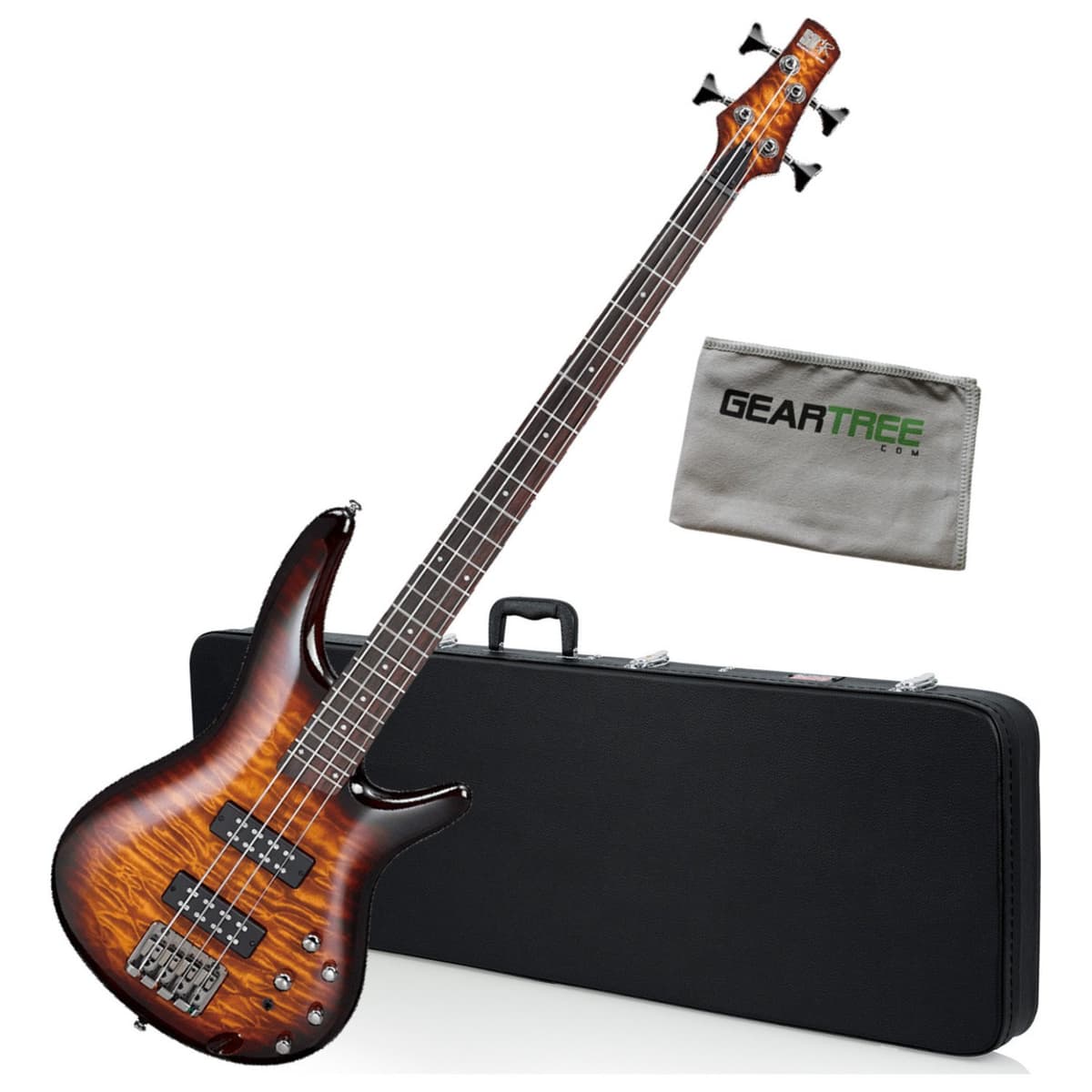 Ibanez SR400EQMDEB SR Standard Bajo Eléctrico Dragon Eye Burst con Estuche Rígido y Accesorios