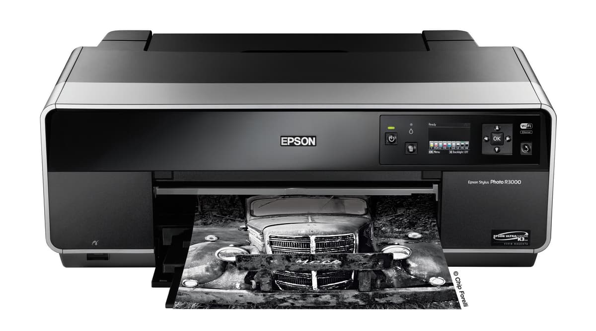 Epson Stylus Photo R3000 Impresora Inalámbrica de Gran Formato a Color de Inyección de Tinta (C11CA86201)
