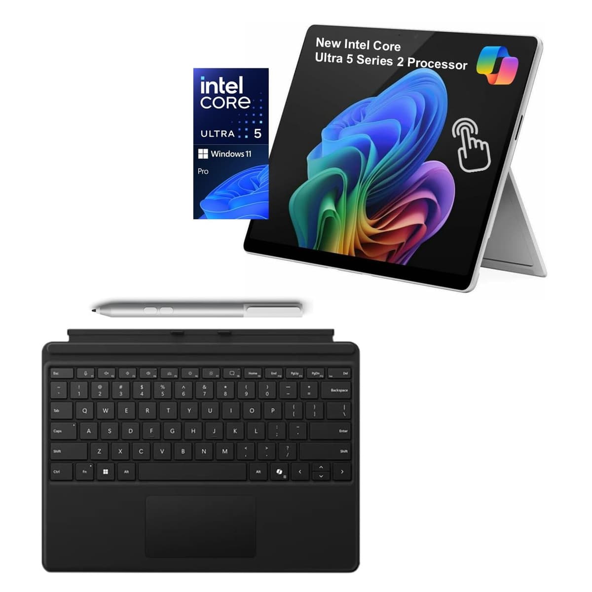 Microsoft Surface Pro 11 2-en-1, teclado Pro y Surface Pen, Copilot+ PC, 13" 600 nits, Intel Ultra 5 NPU, 16GB RAM, 1TB SSD, Windows 11 Pro