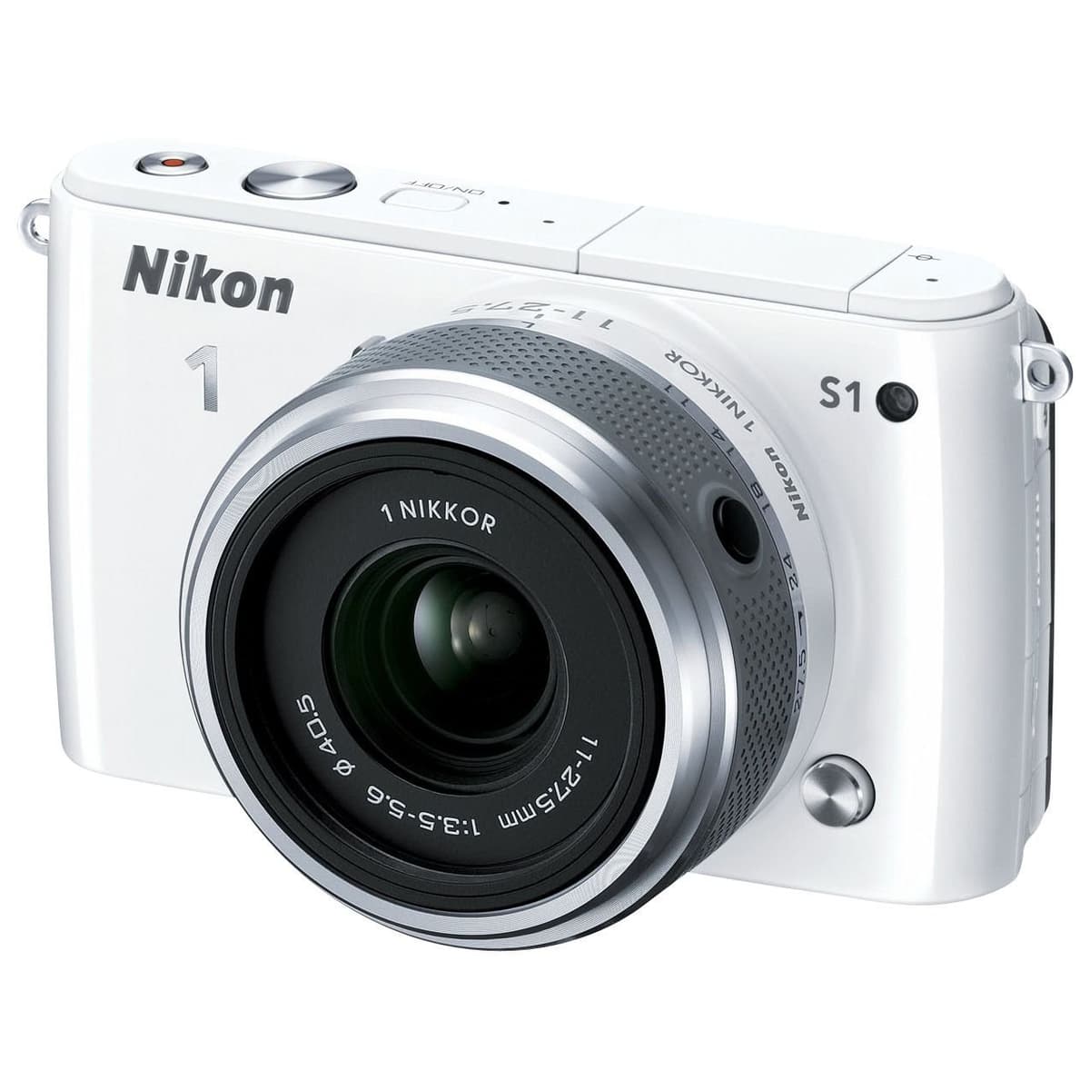 Nikon 1 S1 Cámara Digital HD 10.1 MP con Lente 11-27.5mm 1 NIKKOR (Blanco) 27618