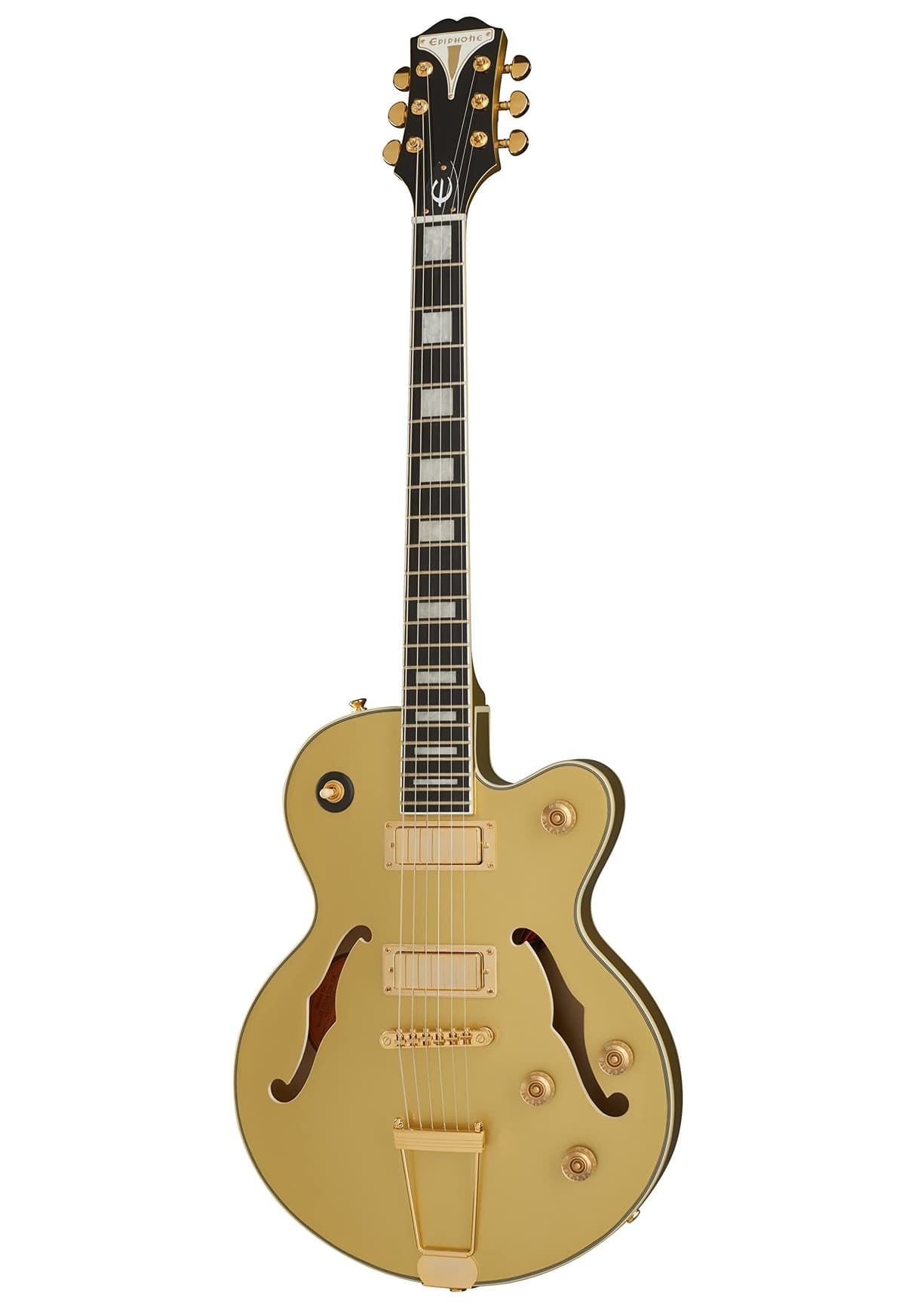 Epiphone Uptown Kat ES guitarra eléctrica semihueca, cuerpo semihueco, Oro Topacio Metálico ETUKTGGH