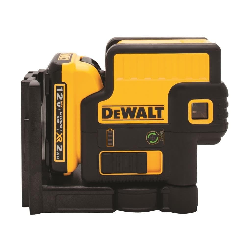 DEWALT 12V MAX DW085LG Nivel láser 5 puntos verde, alcance 150 pies