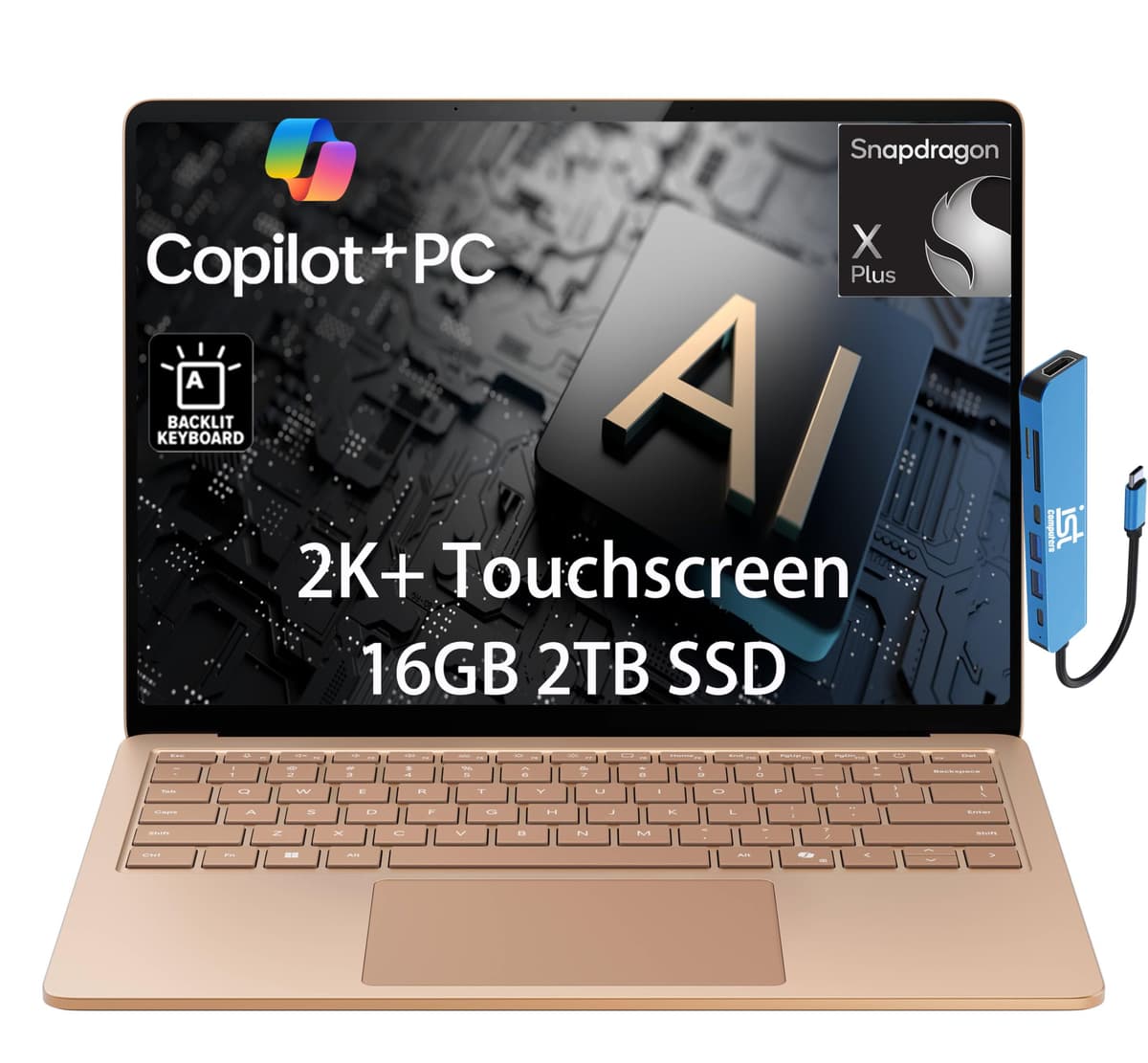 Microsoft Surface Laptop 7 AI Copilot+ para Negocios 13.8” 2K+ táctil, Snapdragon X Plus, 16GB, 2TB SSD, 20h batería, Wi-Fi 7, Win 11 Pro, Dune