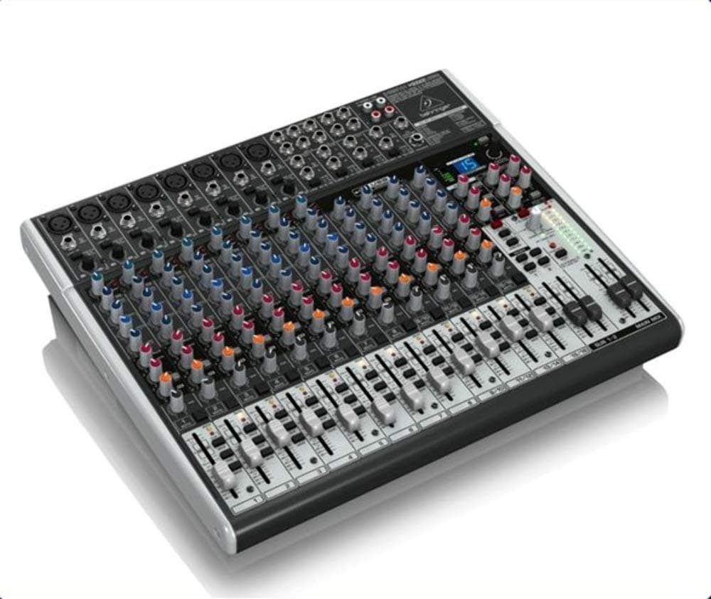 Behringer Xenyx X2222USB mezcladora analógica USB 22 canales con efectos y compresores, interfaz de audio, consola mixer