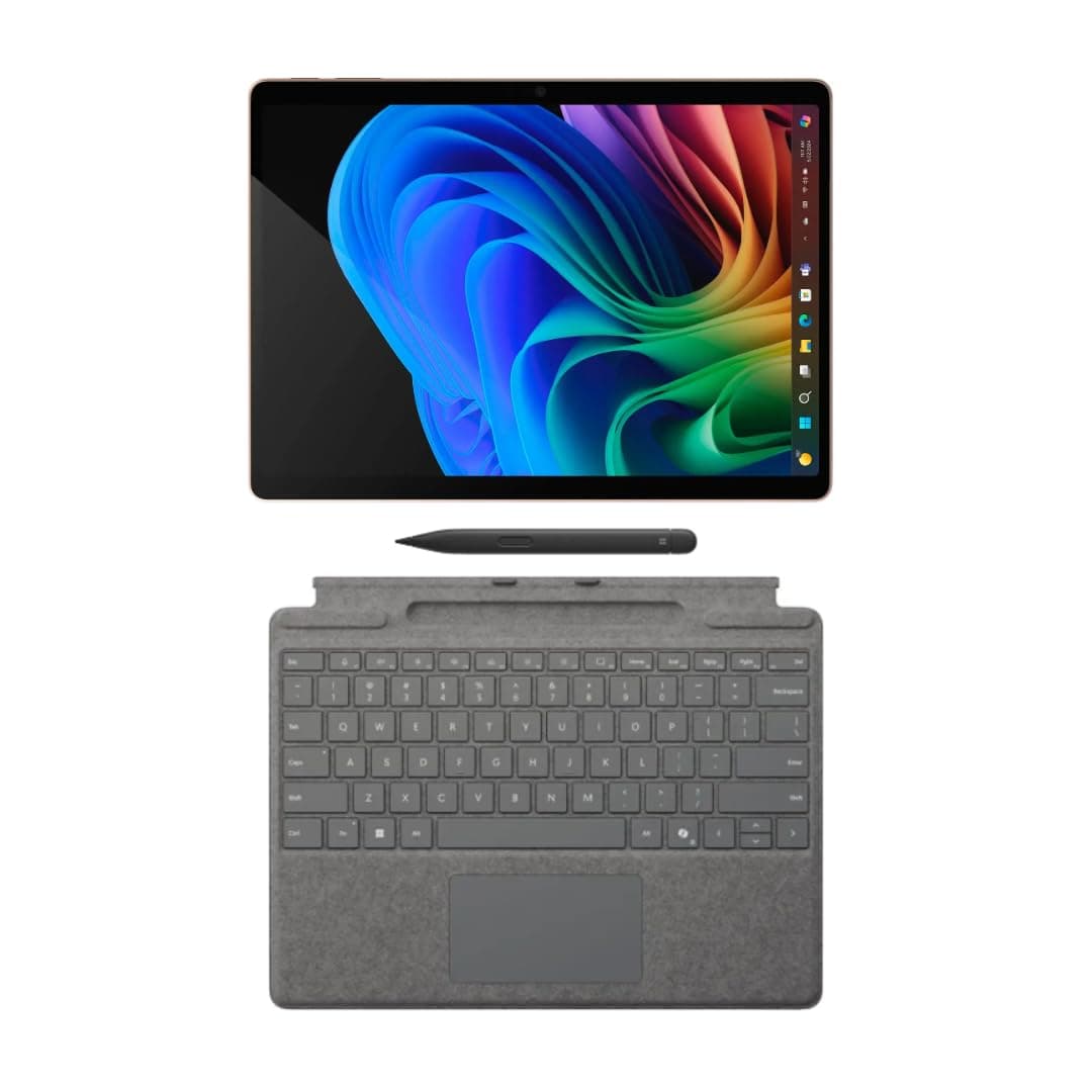 Microsoft Surface Pro 11 Copilot PC, 13" 2.8K Pantalla táctil, Snapdragon X Plus, 16GB RAM, 512GB SSD, Windows 11 Pro, Teclado Pro y Slim Pen, Dune