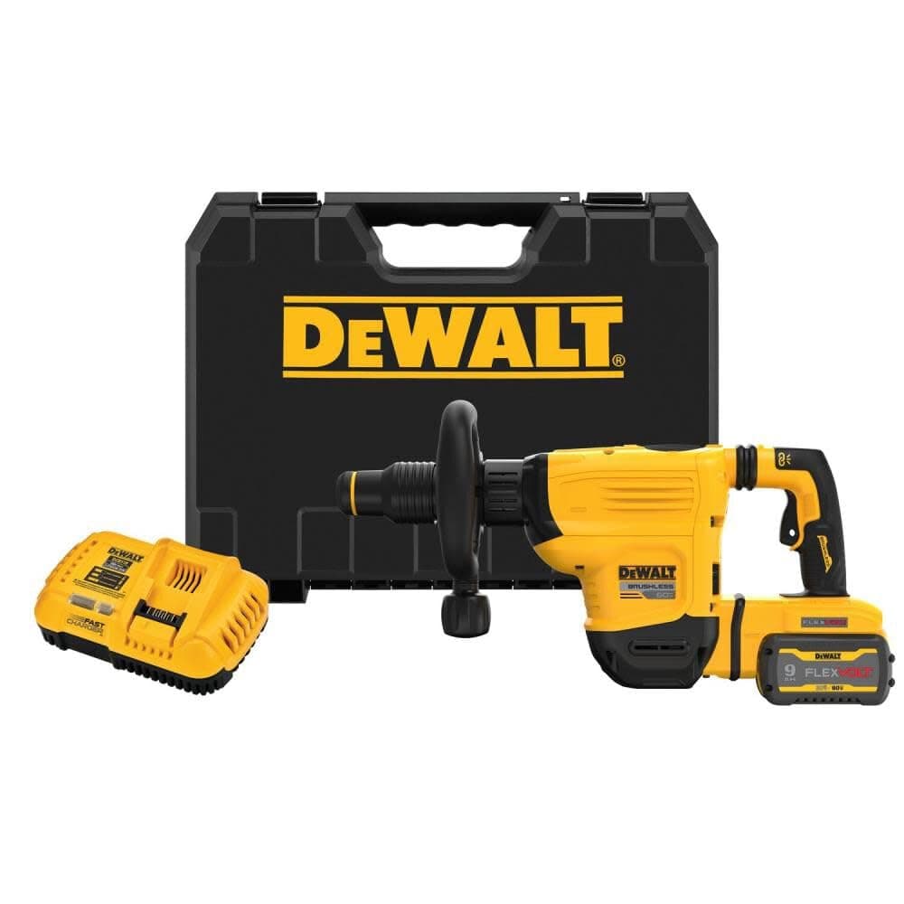 DEWALT 60V MAX DCH832X1 Martillo demoledor SDS Max inalámbrico 15 lb Kit con batería FLEXVOLT 9Ah y cargador incluido