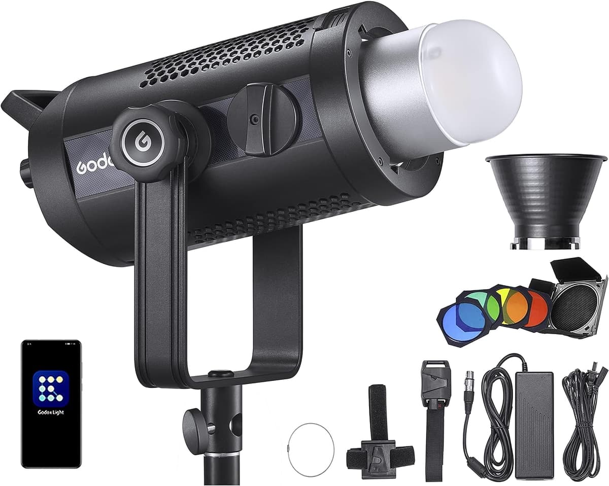 Godox SZ200Bi Luz LED bicolor con zoom ajustable para video, estudio y streaming SZ Bi Color Zoomable