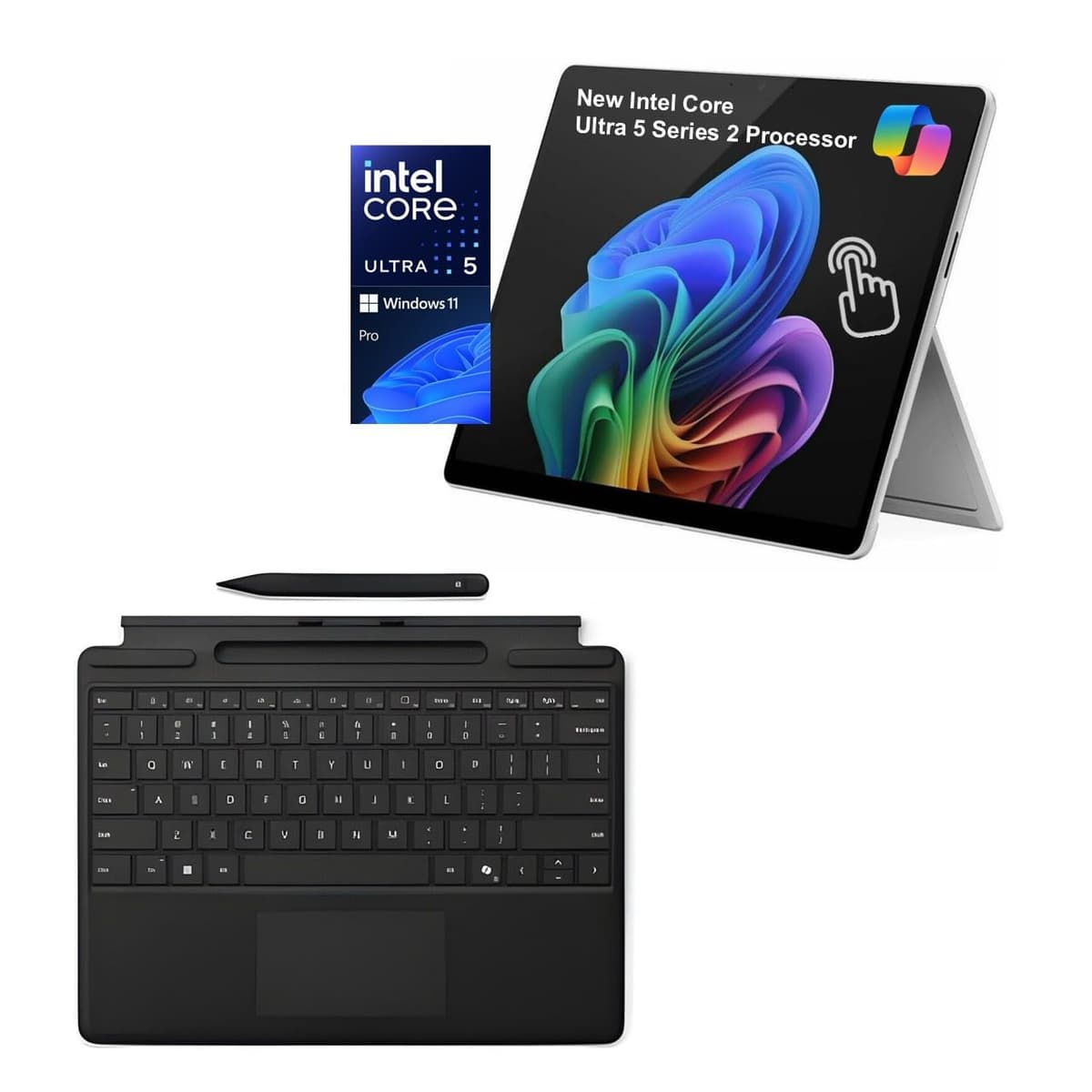 Microsoft Surface Pro 11, 2-en-1 Bundle Teclado Pro y Slim Pen, Copilot+ PC, 13'' táctil 600 nits, Intel Ultra 5 236V, 16GB RAM, 1TB SSD, Win 11 Pro Ultra 5 236V Series 2