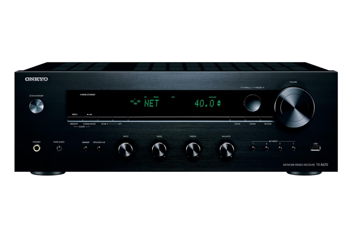 Onkyo TX-8470 receptor estéreo de 2 canales Wi-Fi Bluetooth Phono audio Hi-Res Roon Ready