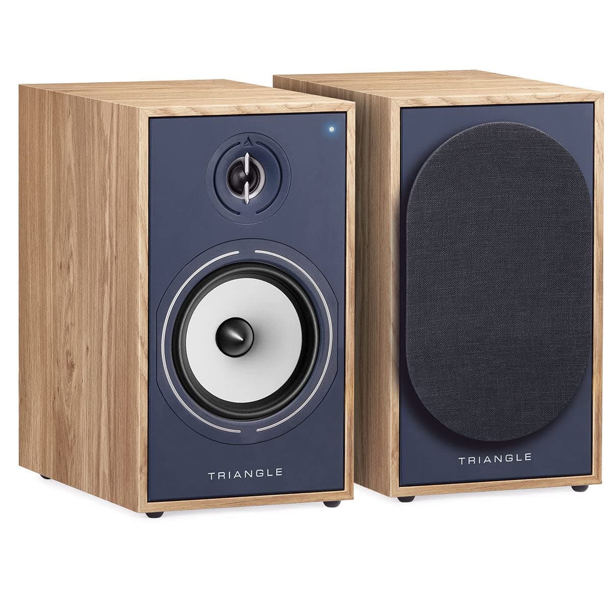Triangle Borea Active BR03 BT parlante de estantería inalámbrico Bluetooth, color roble claro/azul BORE_TEA03_BA_V1_C