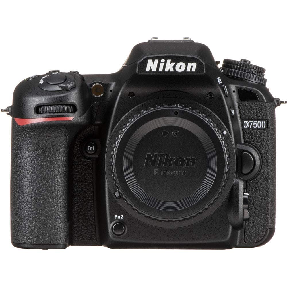 Nikon D7500 Cámara Réflex Digital Solo Cuerpo - Kit: 2x EN-EL15,2x 64GB SanDisk, Estuche, Trípode 12”, Limpieza, HDMI, Correa 1581