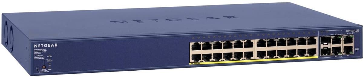 NETGEAR ProSafe FS728TP-100NAS Switch inteligente 24 puertos 10/100, 4 Gigabit y 24 PoE