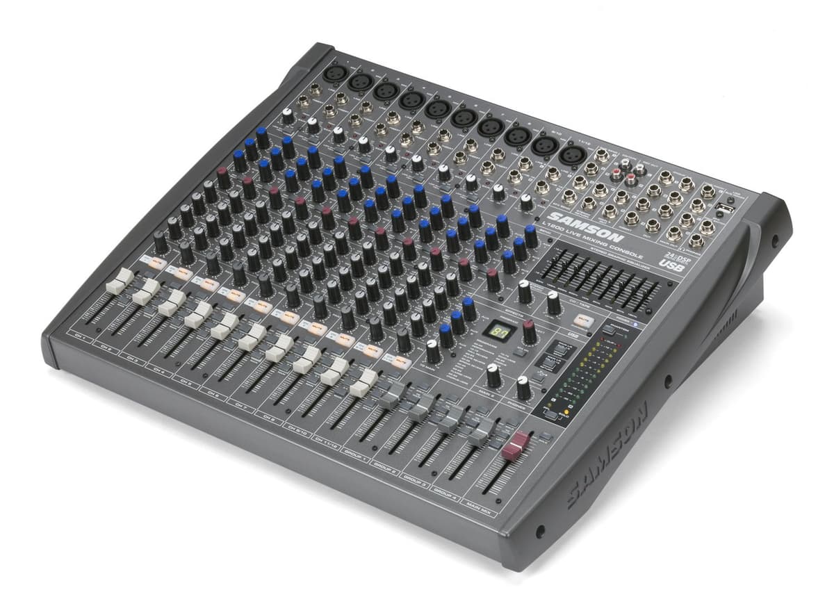 Samson L1200 consola de mezcla profesional 12 canales/4 buses mixer de audio SAL1200
