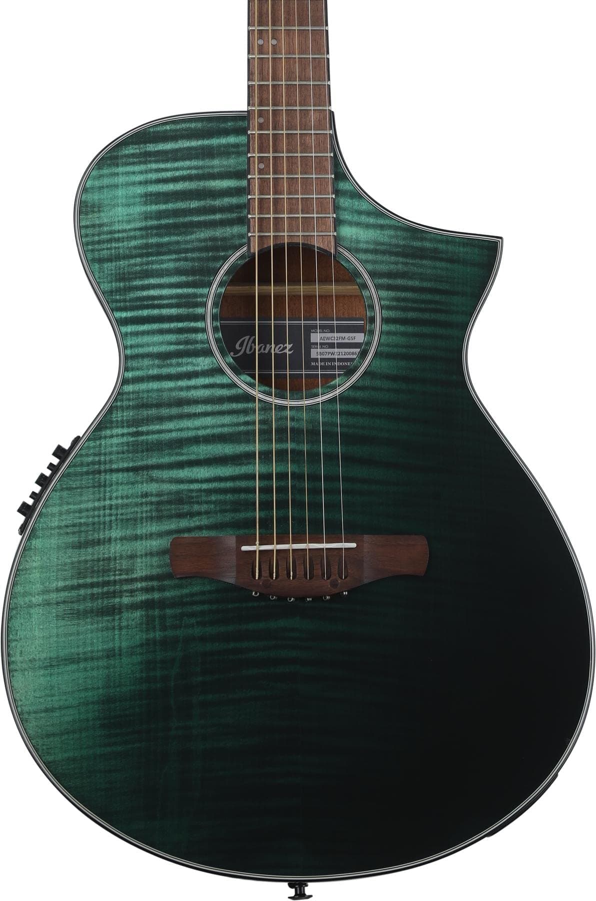 Ibanez AEWC32FMGSF guitarra electroacústica, degradado atardecer verde oscuro